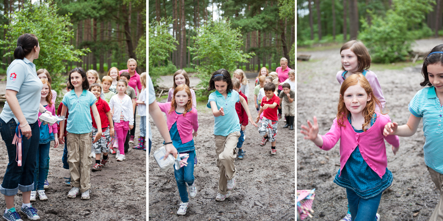 Children's egg and spoon race 